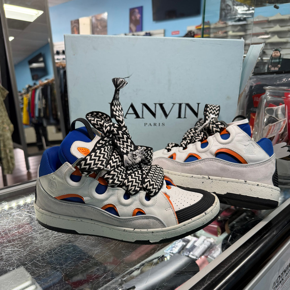 Lanvin Curb Sneaker Blue/Orange (Pre Owned