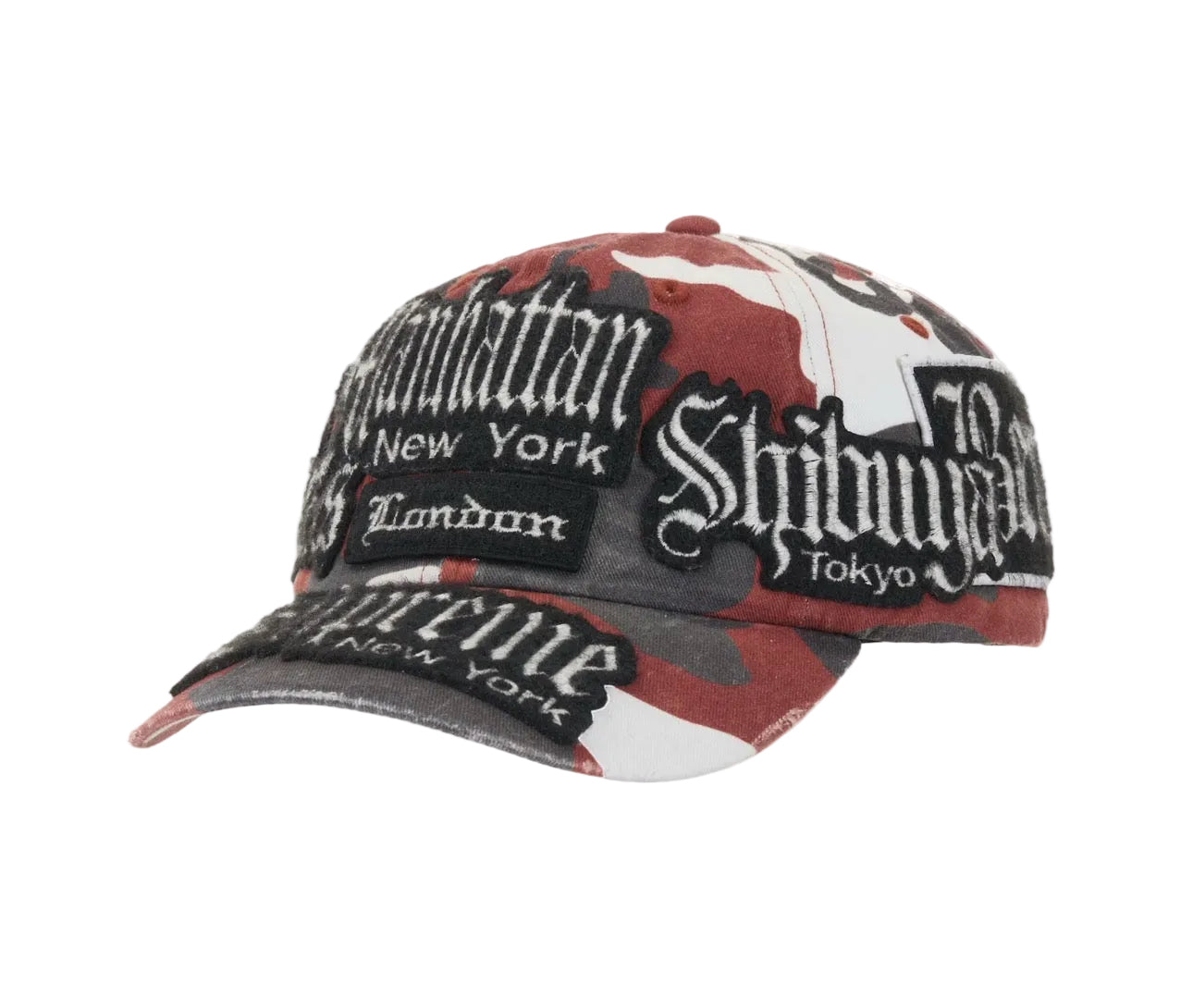 Supreme City Patches 6-Panel Hat Red Camo