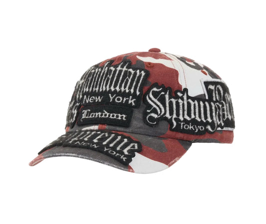 Supreme City Patches 6-Panel Hat Red Camo