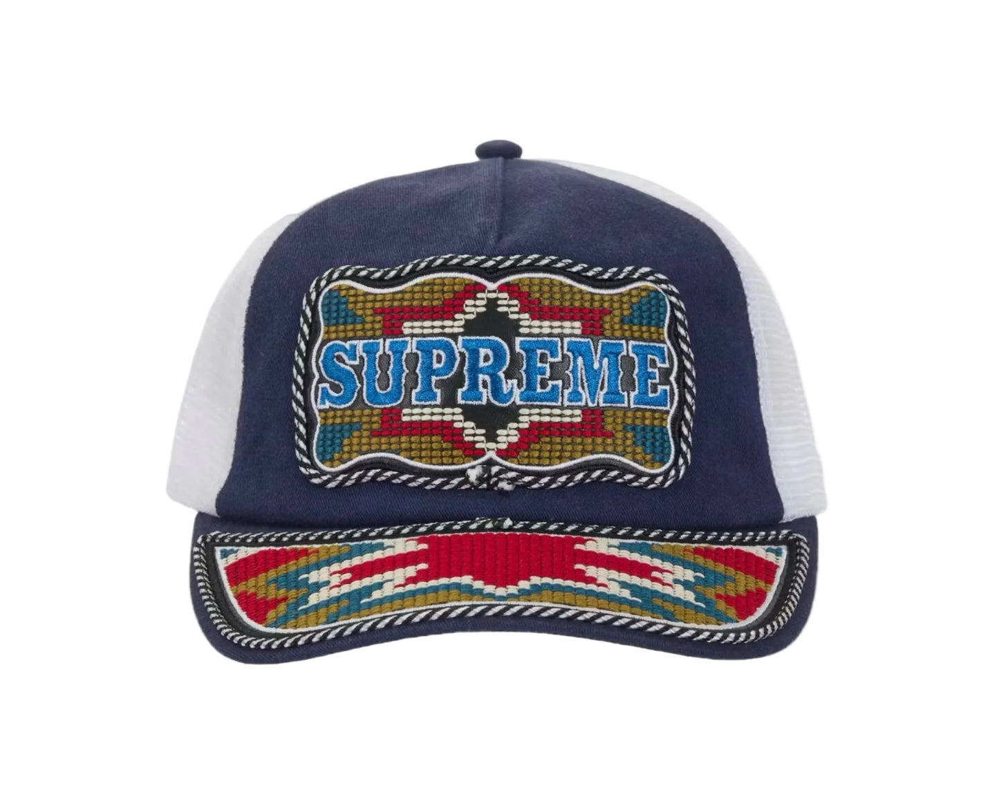 Supreme Western Embroidered Mesh Back 5-Panel Navy