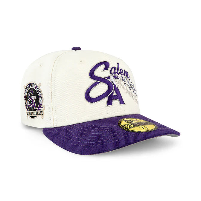 Salem Avalanche Chrome Creme & Purple 01 Champions Fitted Hat