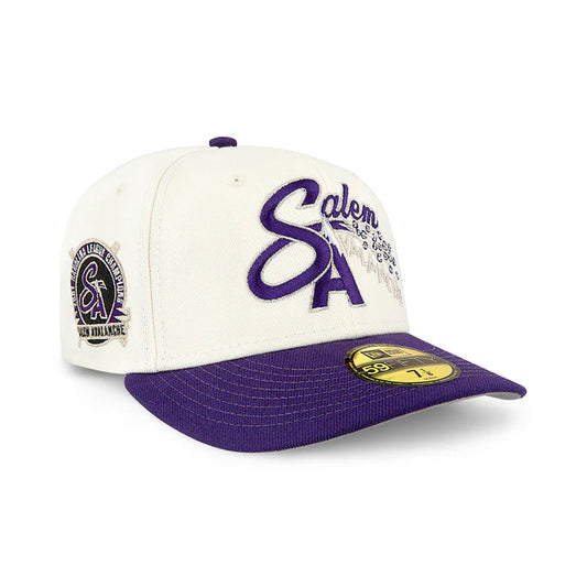 Salem Avalanche Chrome Creme & Purple 01 Champions Fitted Hat