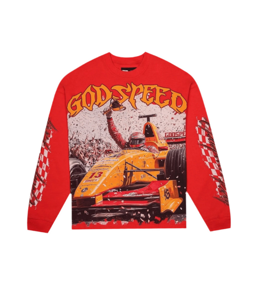 Godspeed F1 Finishline L/S Tee Red