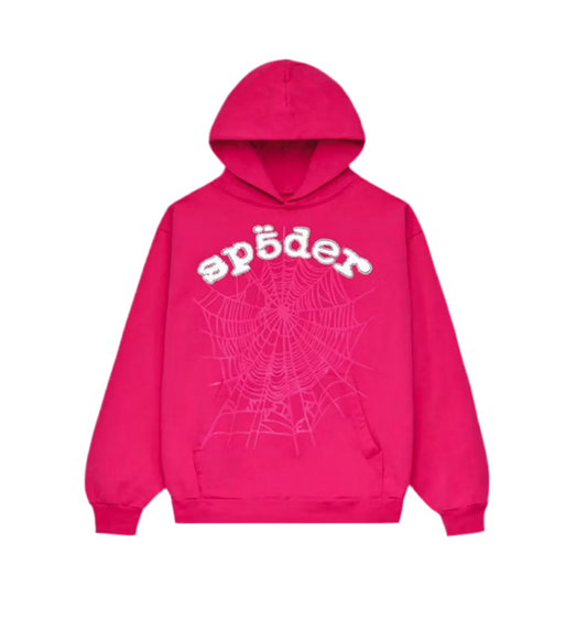 Sp5der Legacy Hoodie Pink/White