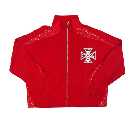 Mixed Emotion Nylon Jacket Red