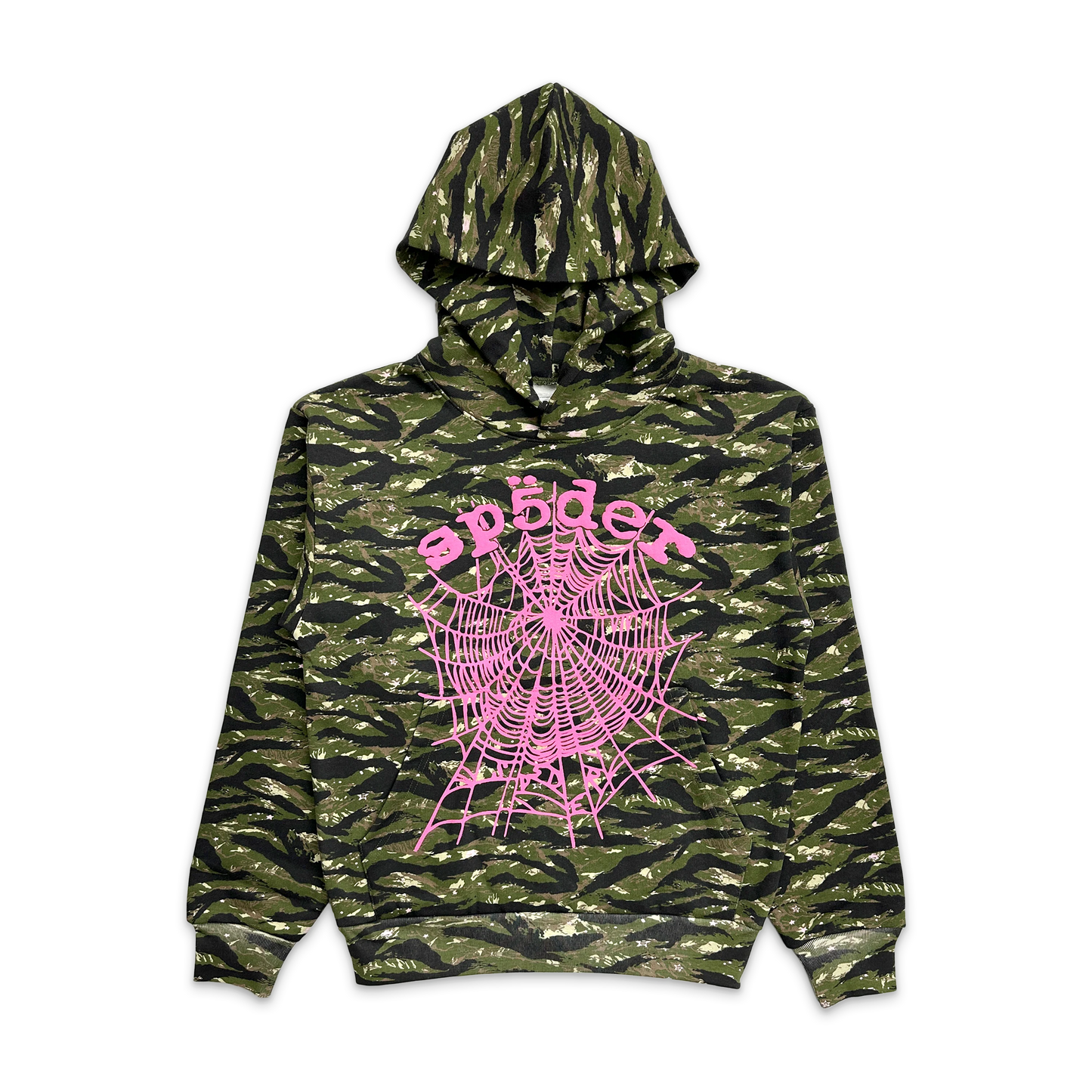 Sp5der Og Web V2 Hoodie Tiger Camo