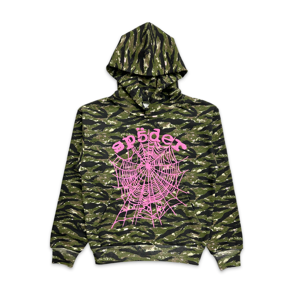 Sp5der Og Web V2 Hoodie Tiger Camo