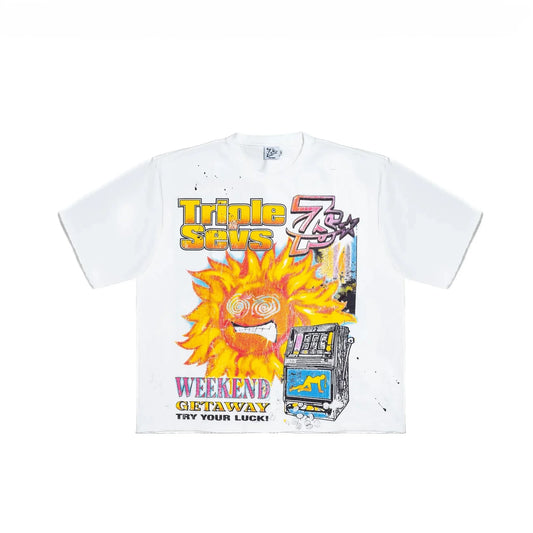 Triple Seven Weekend Getaway Tee White