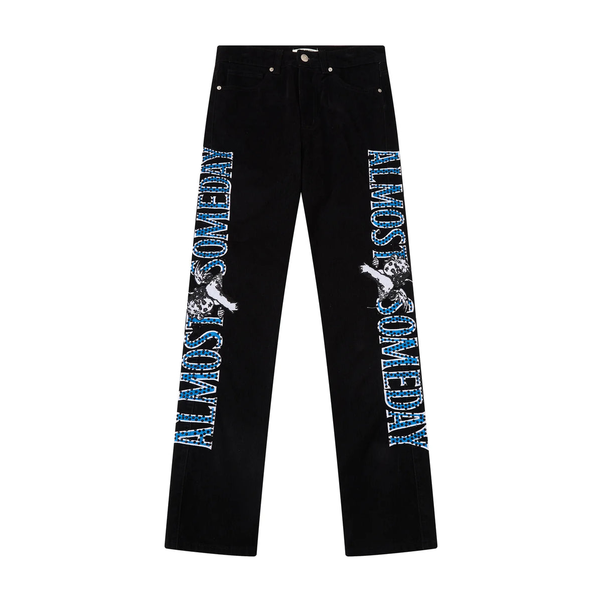 Almost Someday Upscale Velour Pants Black