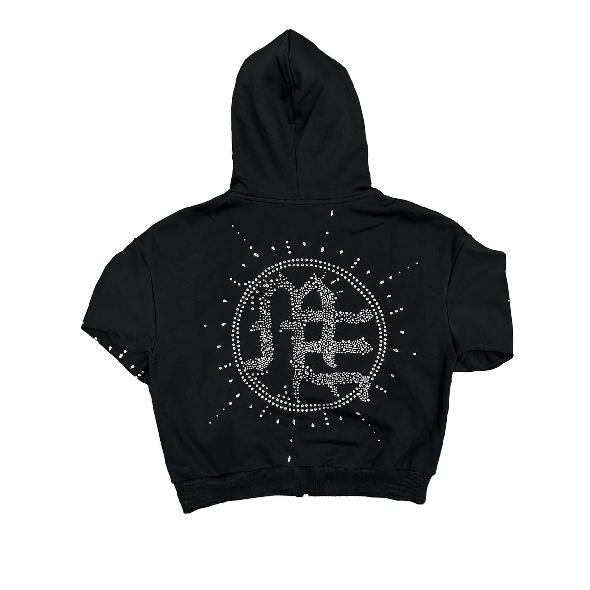 Mixed Emotion Eclipse Rhinestone Hoodie Black