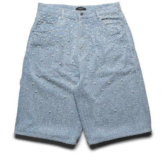 Purple Brand Textured Pearl Denim Shorts