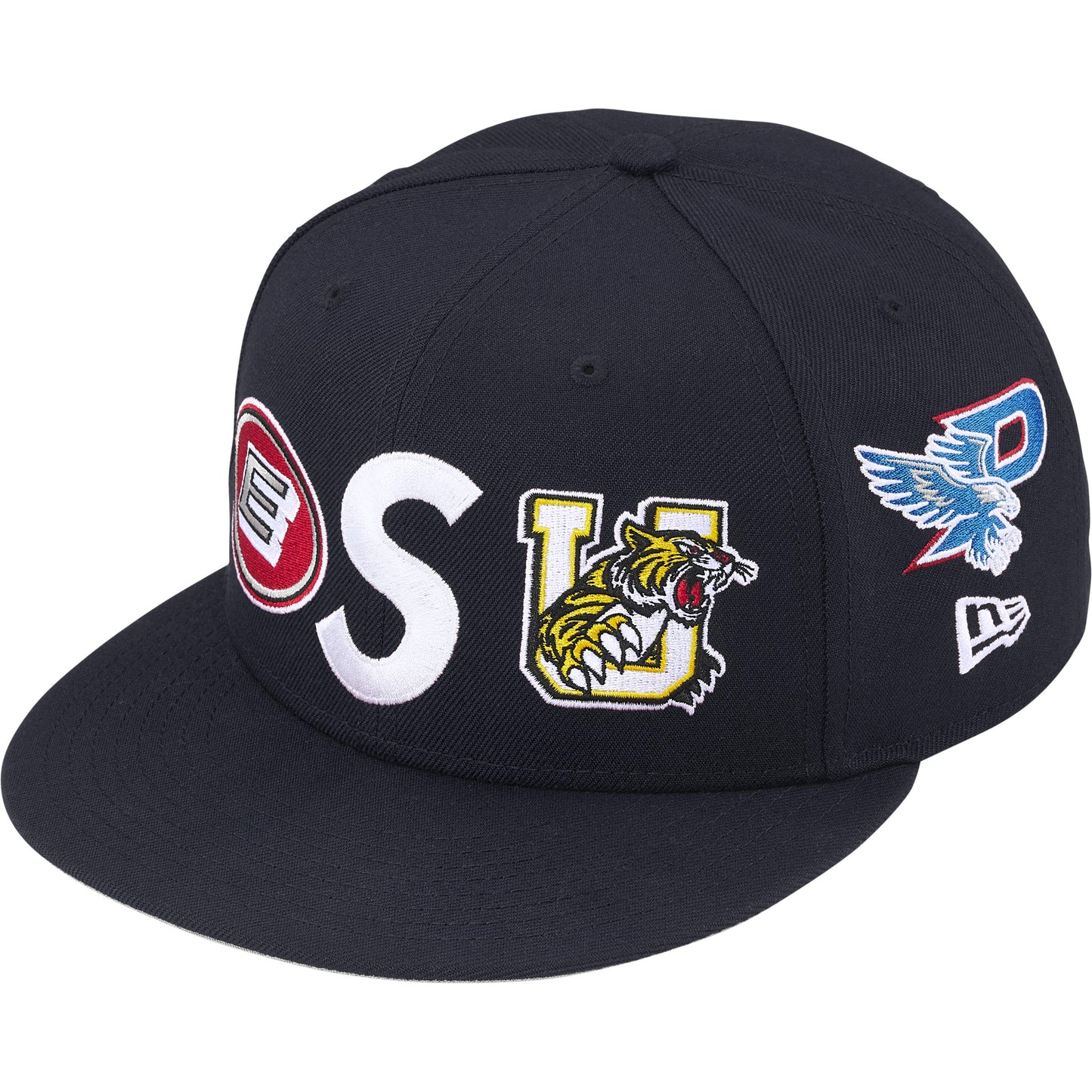 Supreme Mascot S Logo New Era Fitted Hat Navy