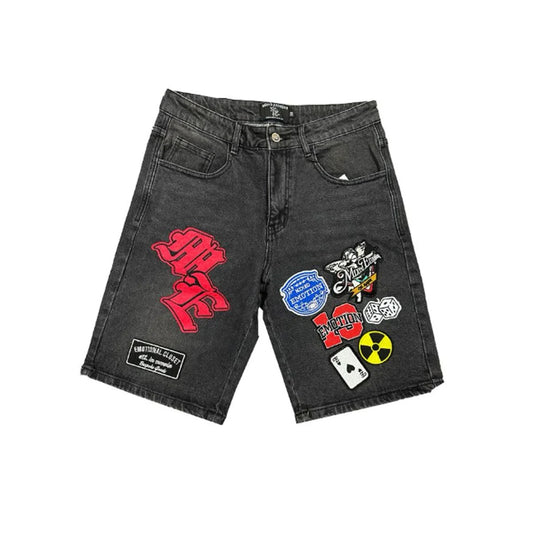 Mixed Emotion Danger Patch Shorts