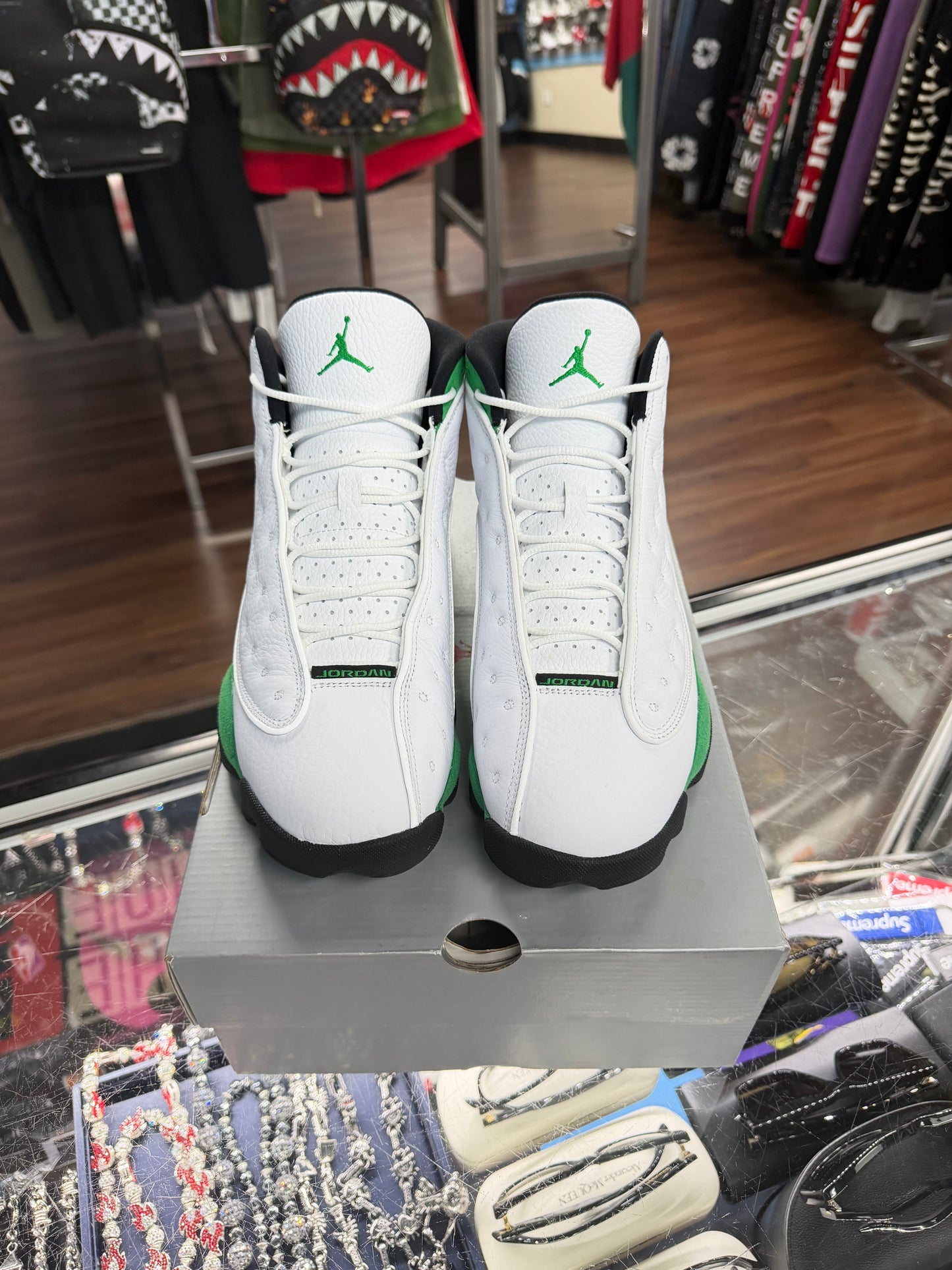 Jordan 13 White Lucky Green (Pre Owned)