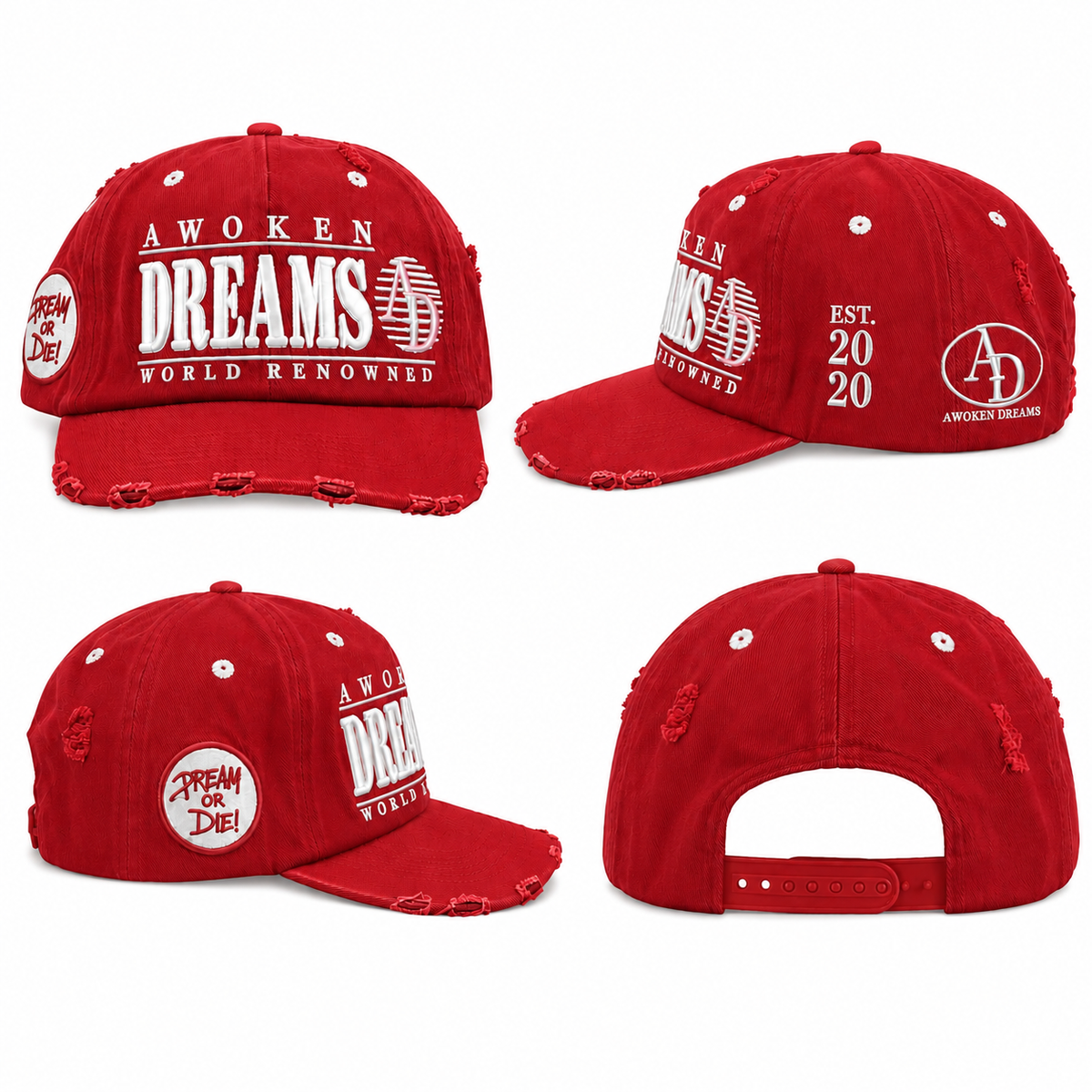 Awoken Dreams Dream or Die Trucker Red
