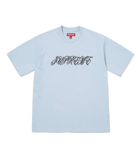Supreme Raised Script S/S Top Light Blue