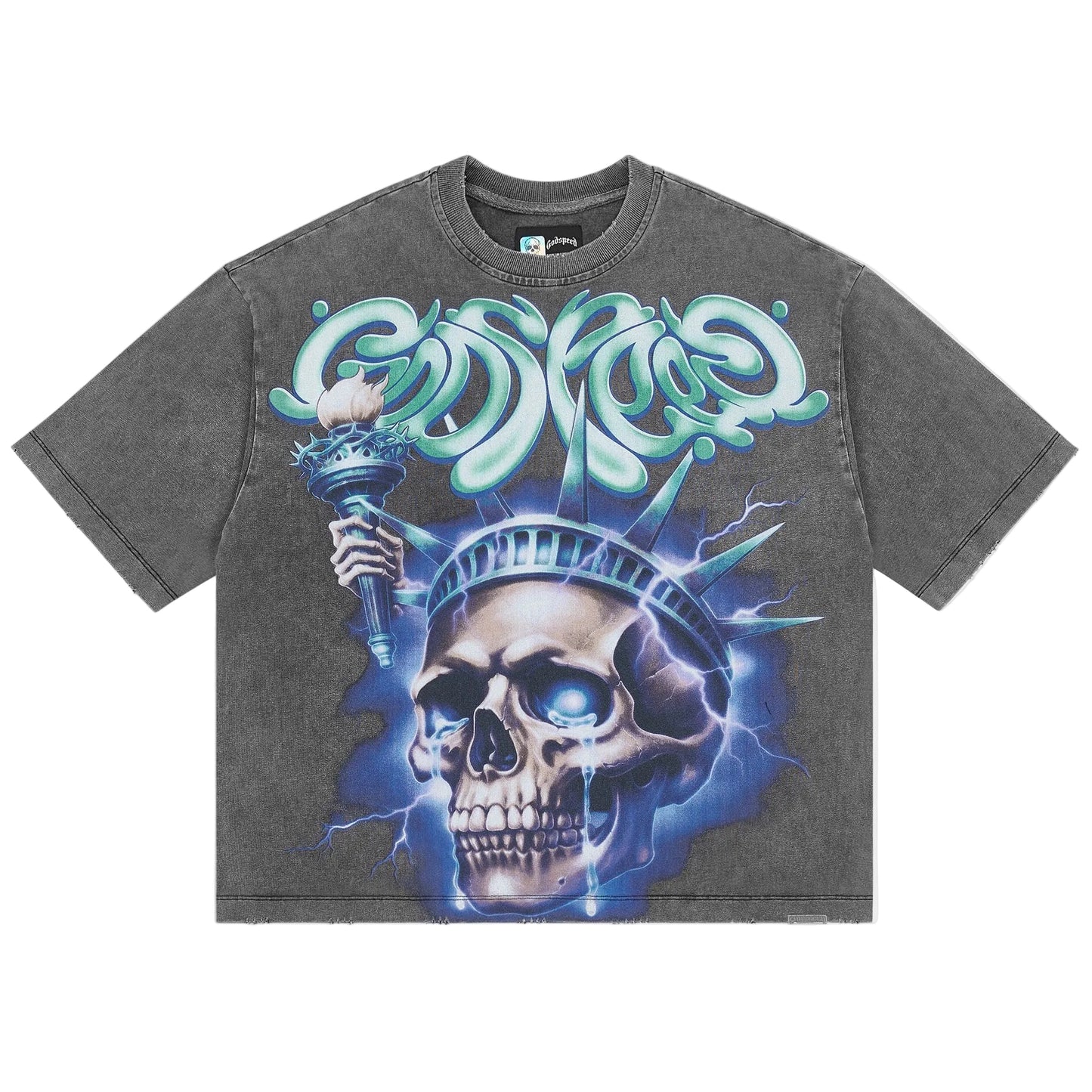 Godspeed Liberty Tears T-Shirt Grey