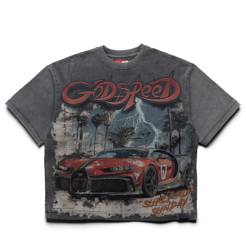 Godspeed Gatti Miami Superrun T-Shirt Grey Wash