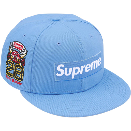 Supreme Shop Box Logo New Era® Fitted Hat Light Blue