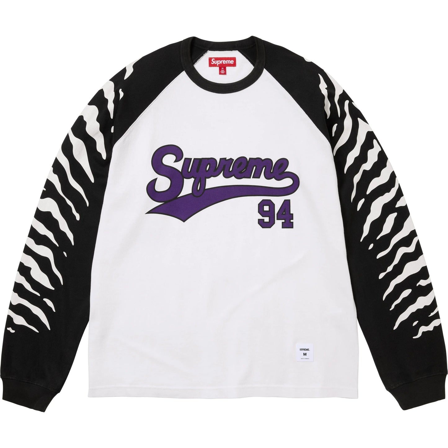 Supreme Tiger Raglan L/S Top White