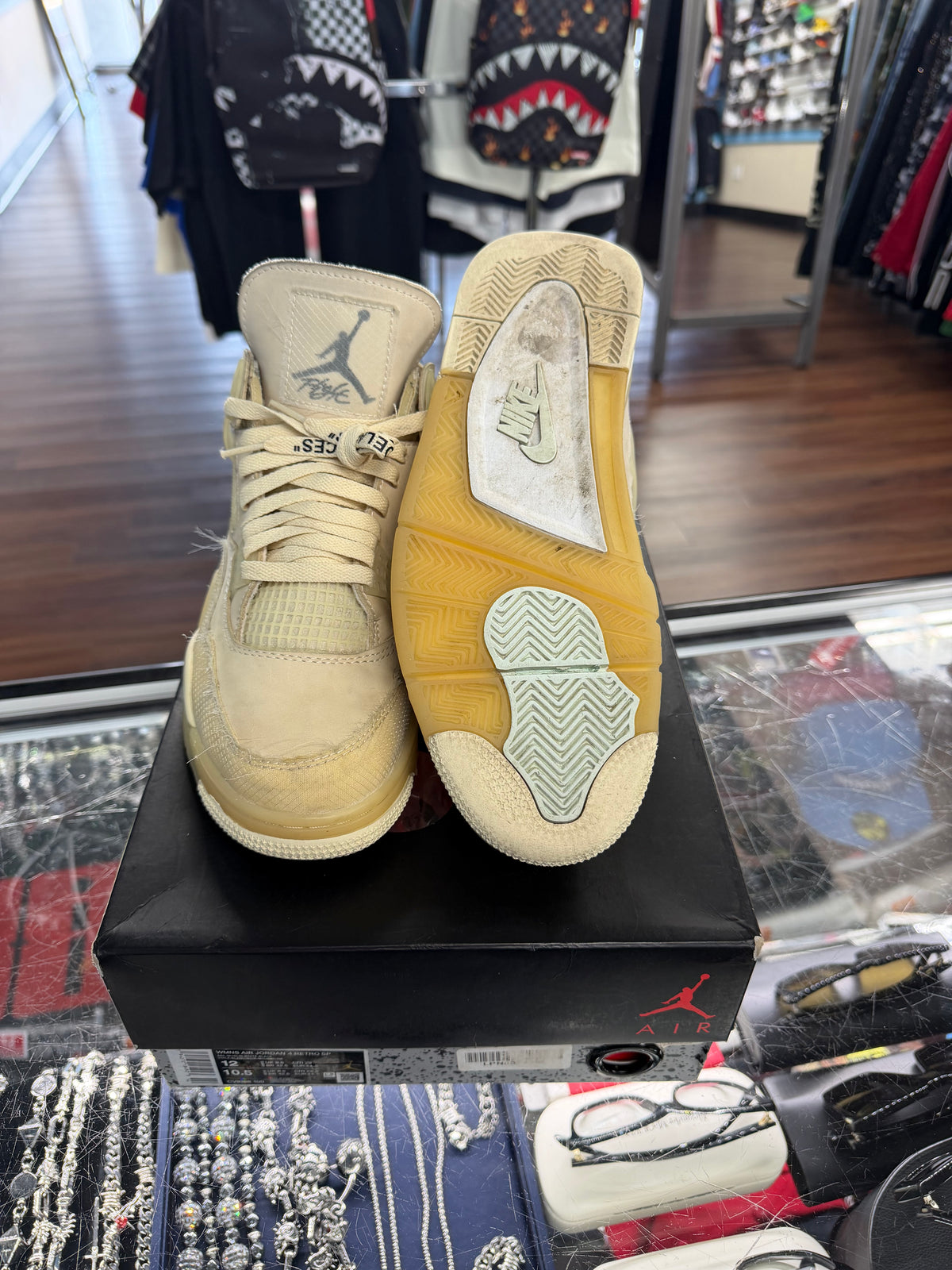 Jordan 4 x Off-White Sail (Women’s) (Pre Owned)
