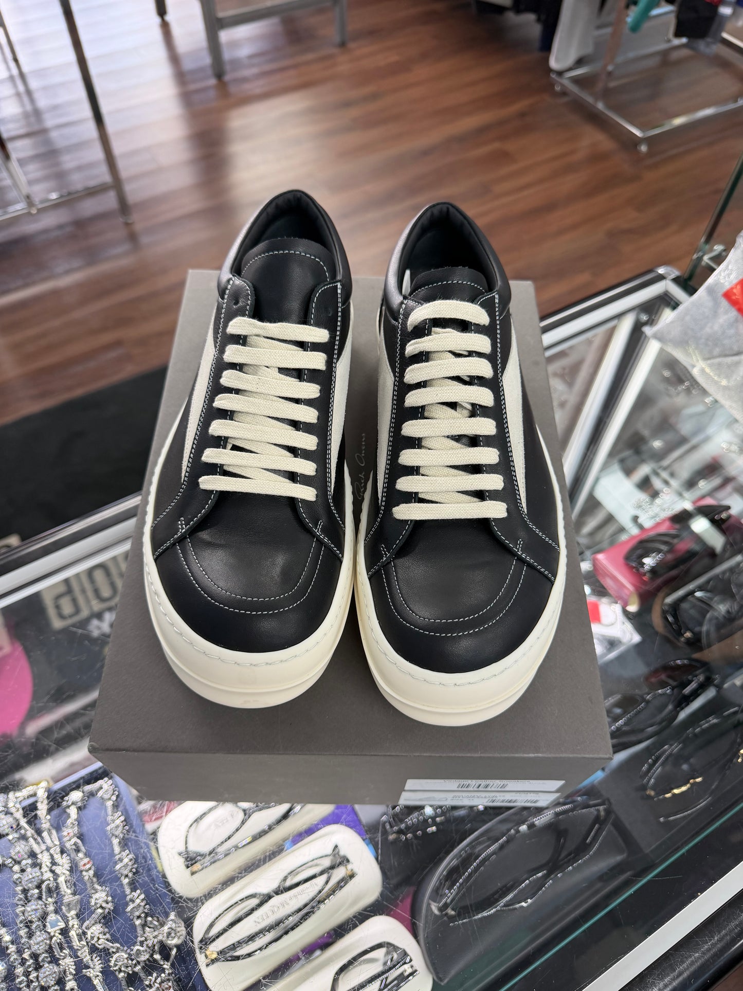 Rick Owen’s Vintage Low Sneaker Black Milk (Worn 1x)