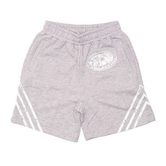 Prestige P Logo Stripped Shorts Grey