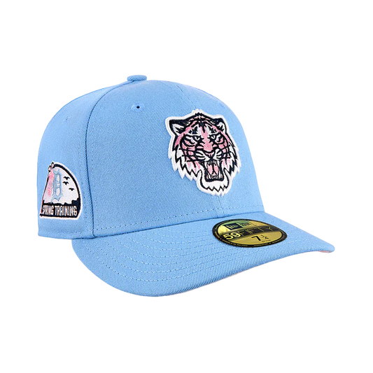 Detroit Tigers All Sky Blue w/ Pink Fitted Hat