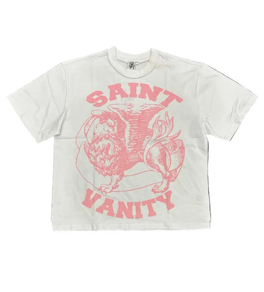 Saint Vanity Griffin Tee Cream & Pink