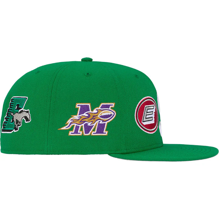 Supreme Mascot S Logo New Era Fitted Hat Green