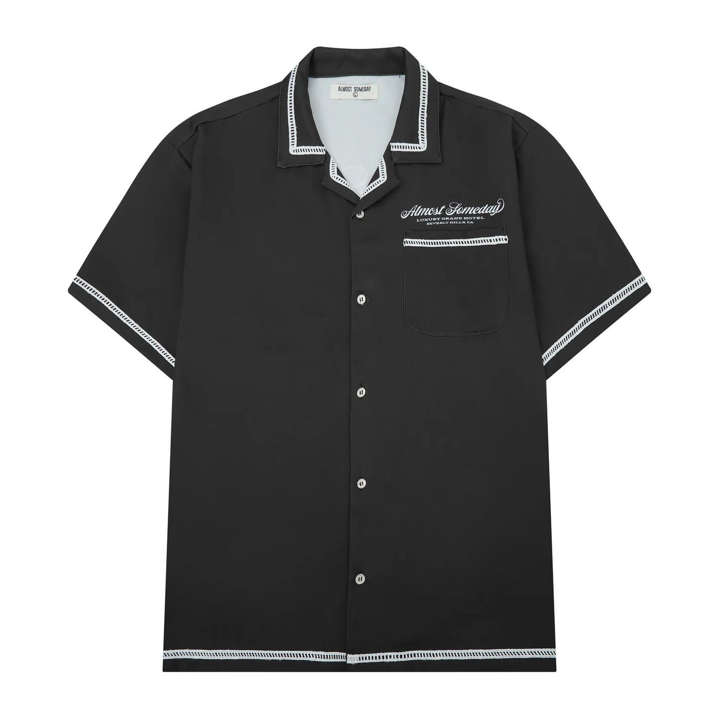 Almost Someday Lux Button Up Shirt Black