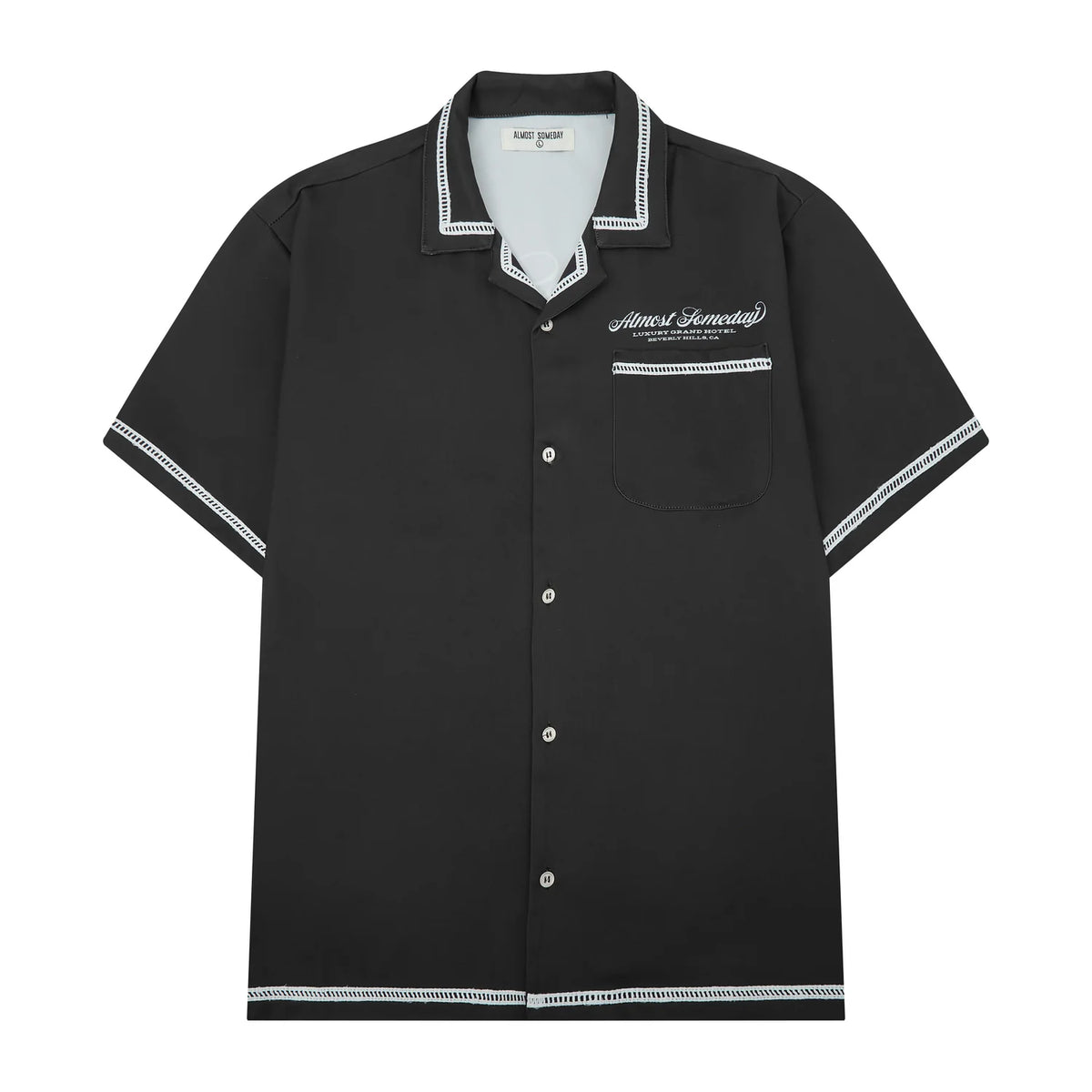 Almost Someday Lux Button Up Shirt Black