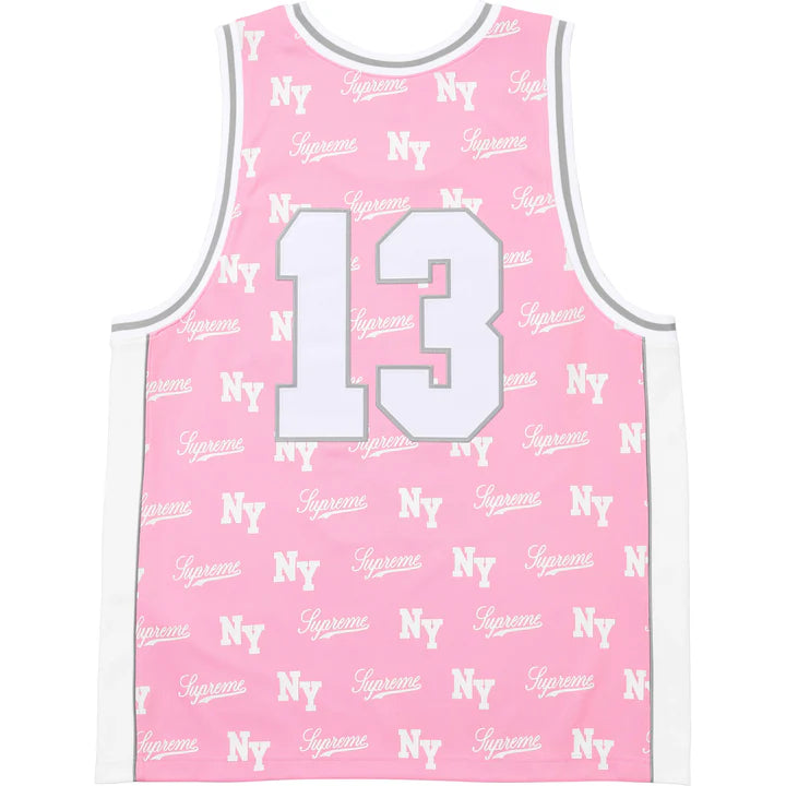 Supreme Mitchell & Ness Monogram Basketball Jersey Pink