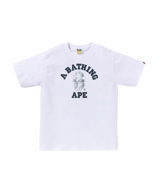 BAPE Bleach Check College Tee