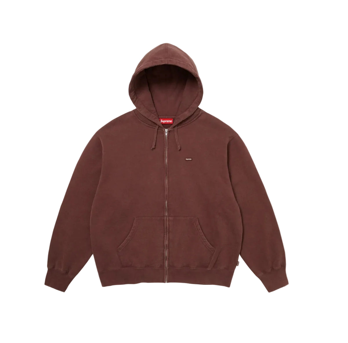 Supreme Small Box Logo Zip Up Hooded Sweatshirt Dark Brown (FW26)