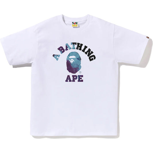 BAPE Tie Dye College Tee White/Black