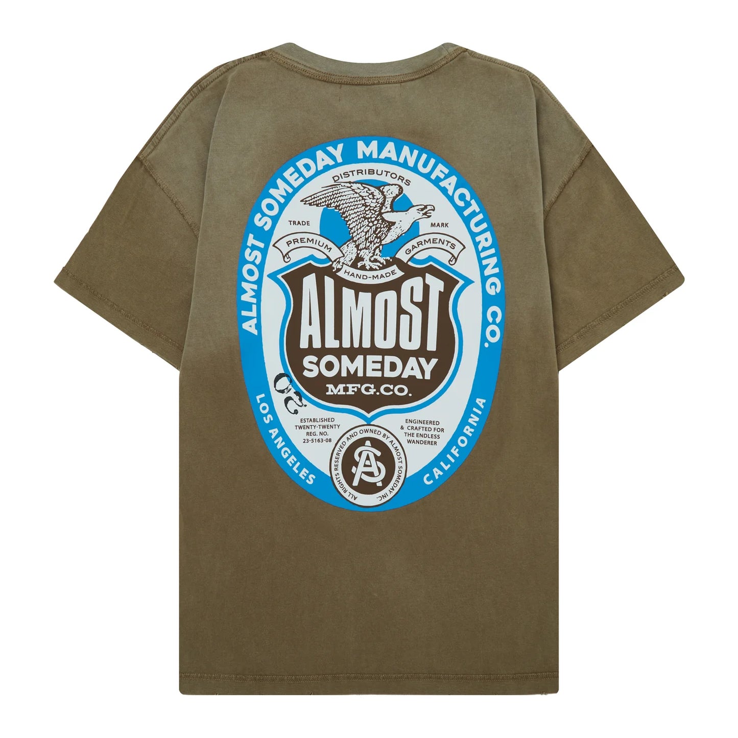 Almost Someday Label Tee Brown