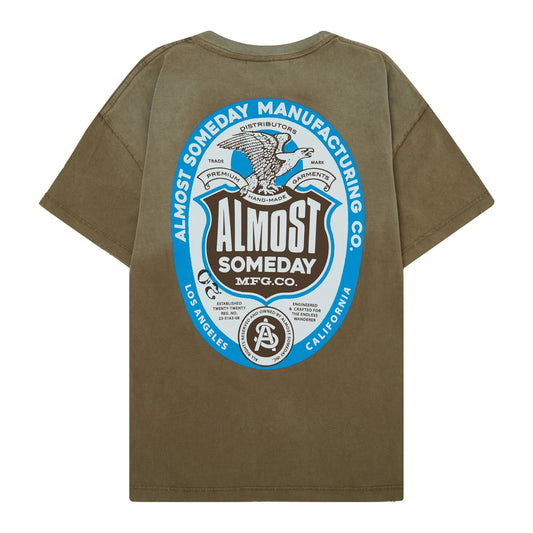 Almost Someday Label Tee Brown