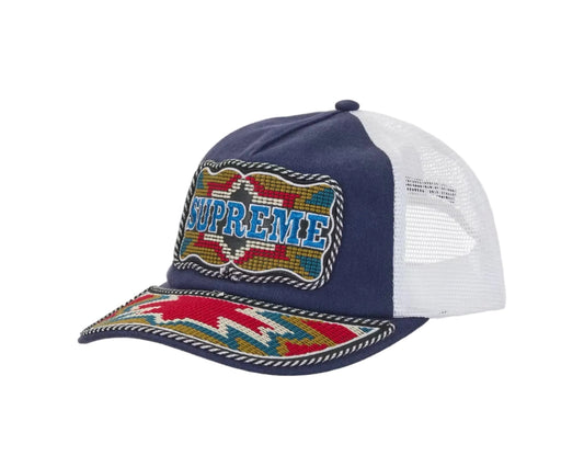 Supreme Western Embroidered Mesh Back 5-Panel Navy