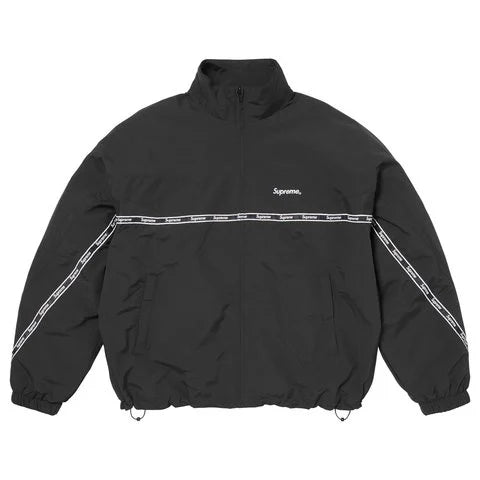 Supreme Logo Taping Track Jacket Black
