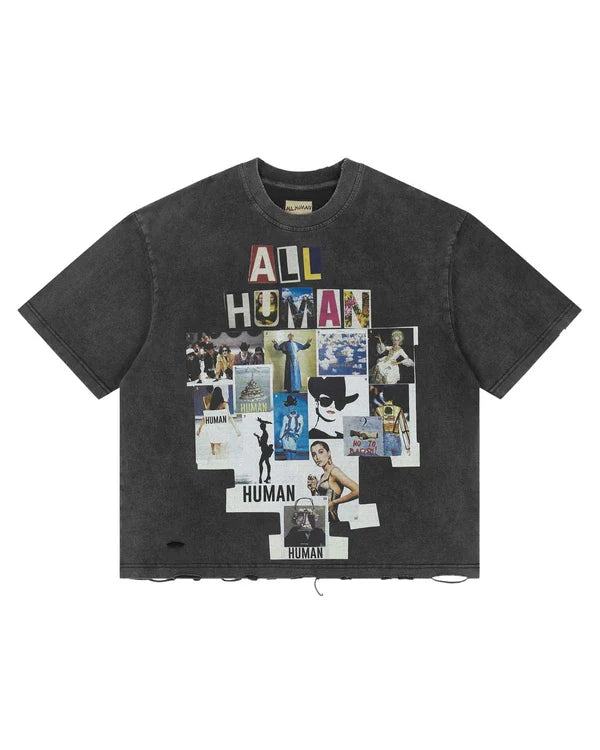 All Human Copy & Paste V2 Tee Black