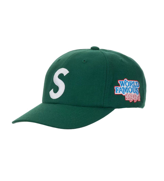 Supreme World Famous S Logo 6-Panel Hat Dark Green