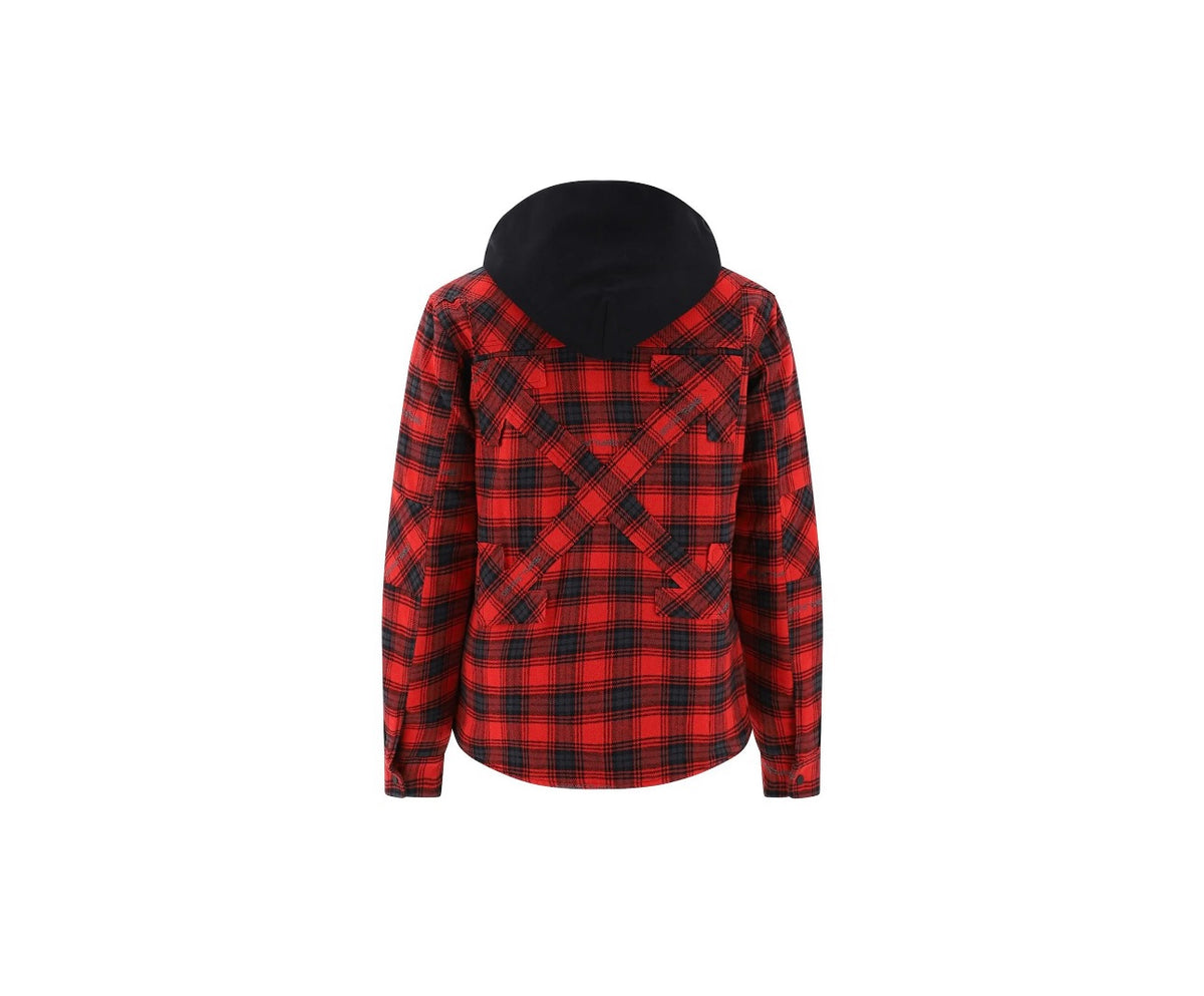 OFF-White Flannel Hooded Jacket ‘Red’