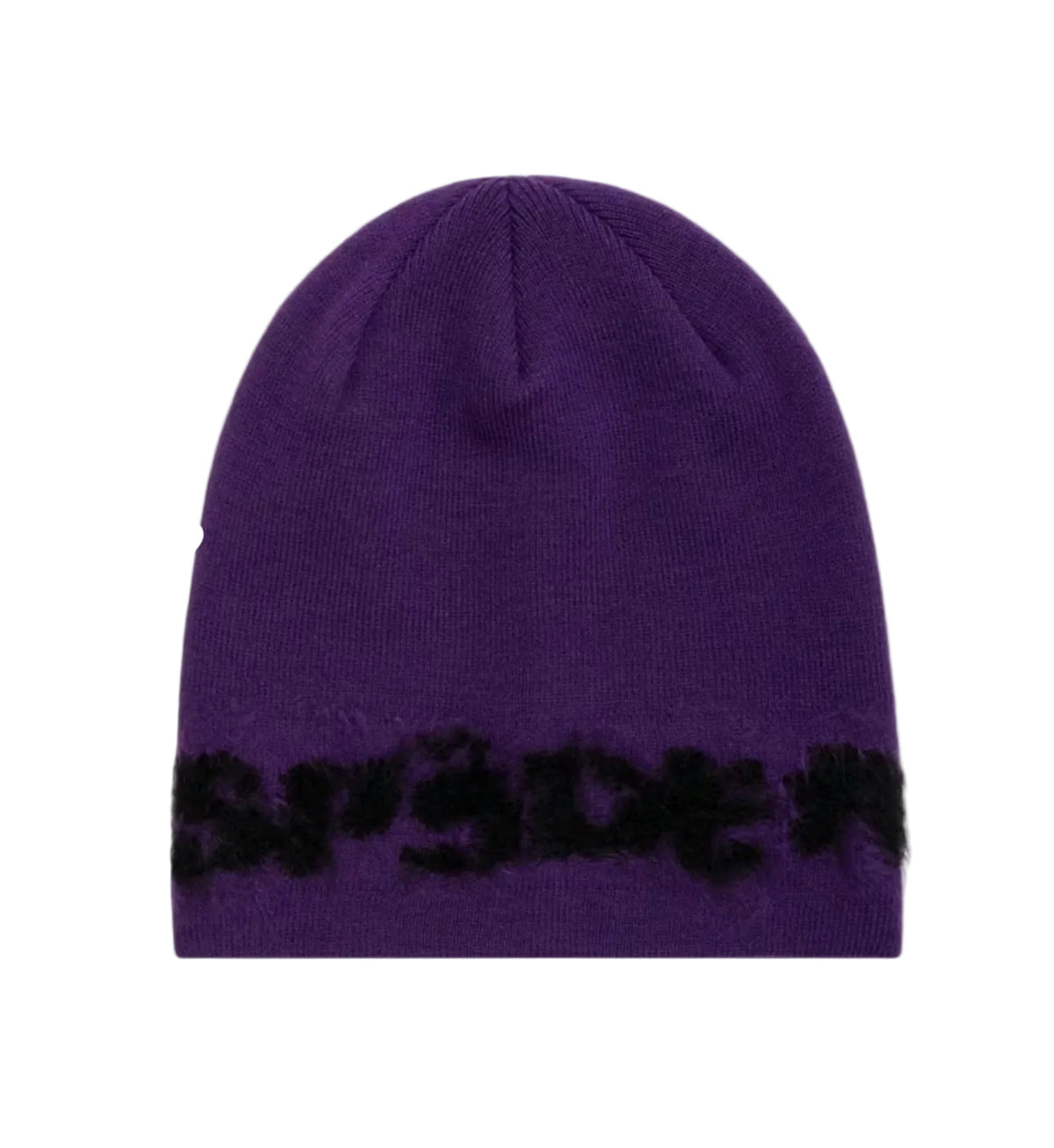 Sp5der Fuzzy Logo Mohair Beanie Purple