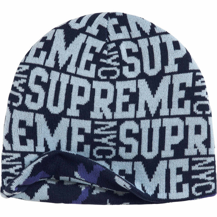 Supreme Reversible Camo Beanie Navy