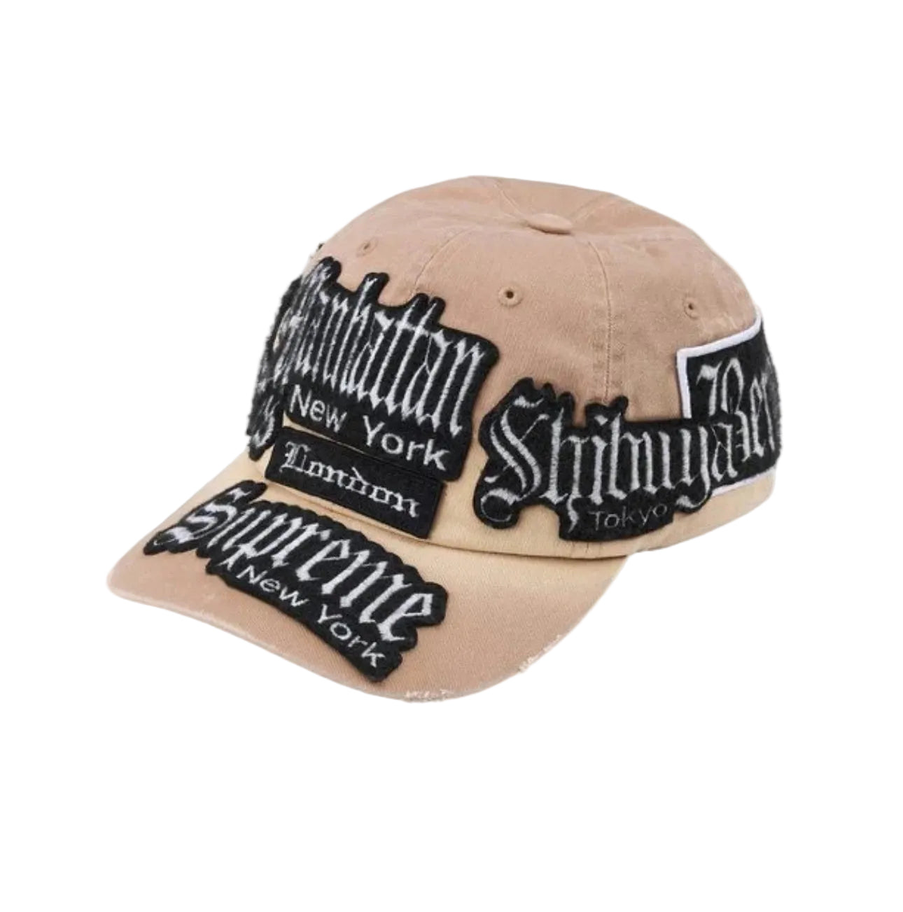 Supreme City Patches 6-Panel Hat Tan