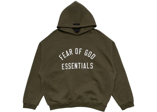 Fear Of God Essentials Fleece Hoodie Military