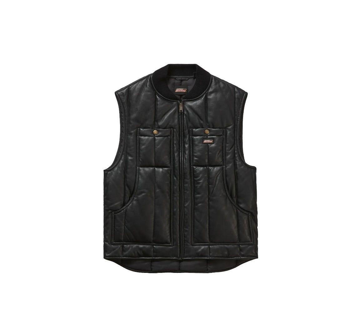 Supreme x Dickies Leather Work Vest ‘Black’