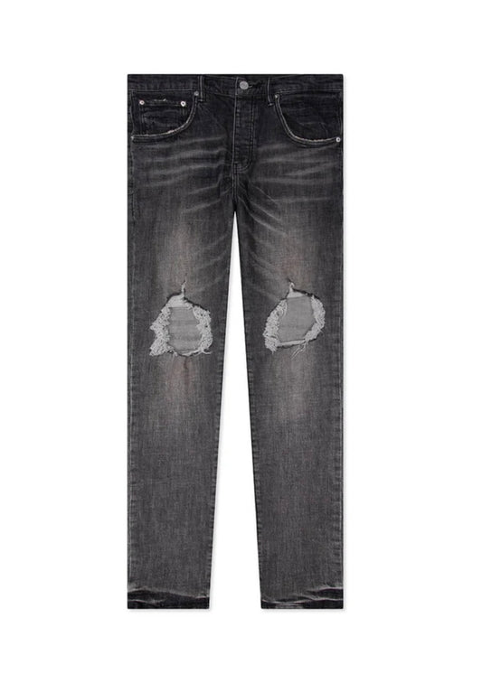 Purple Brand Grey Dirty Blowout Jeans