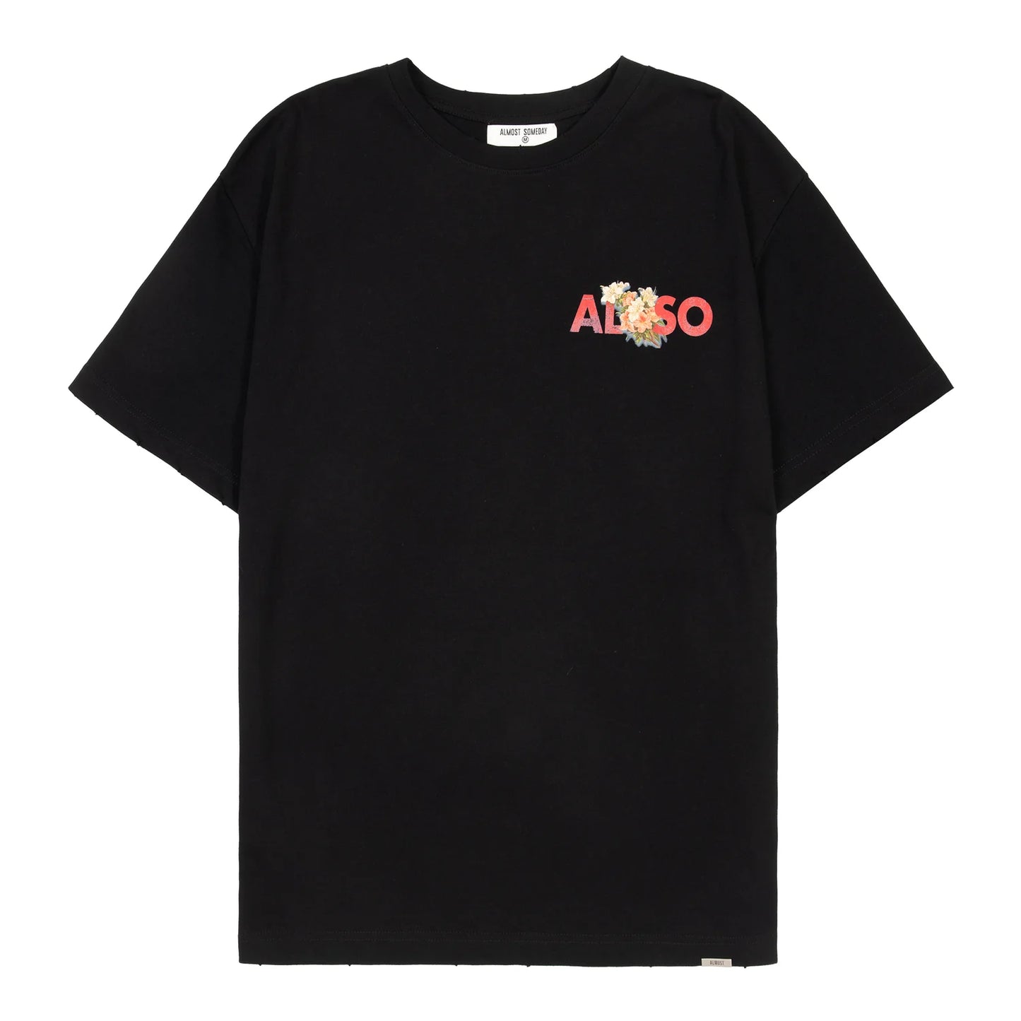 Almost Someday Postcard Tee Black